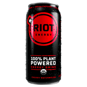 Riot Energy, Organic Cherry Watermelon Energy Drink, Plant Based, 16 fl. oz.