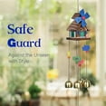 thumbnail image 5 of Wooden House Wind Chimes for Home Décor | 5 Brass Bells Wind Chimes for Positive Energy | Outdoor Window Balcony Garden Decoration Hanging Decorative Items, 5 of 5