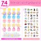 thumbnail image 2 of Kit de juguetes Squishy YrsdQueena Taba, 74 piezas con pegatinas para niños, 2 of 9