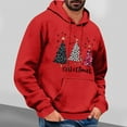 thumbnail image 2 of KeShDi Christmas Cropped Sweatshirt Men's Christmas Printed Top Hooded Top Casual Men's Hooded Sweatshirt RedM, 2 of 4