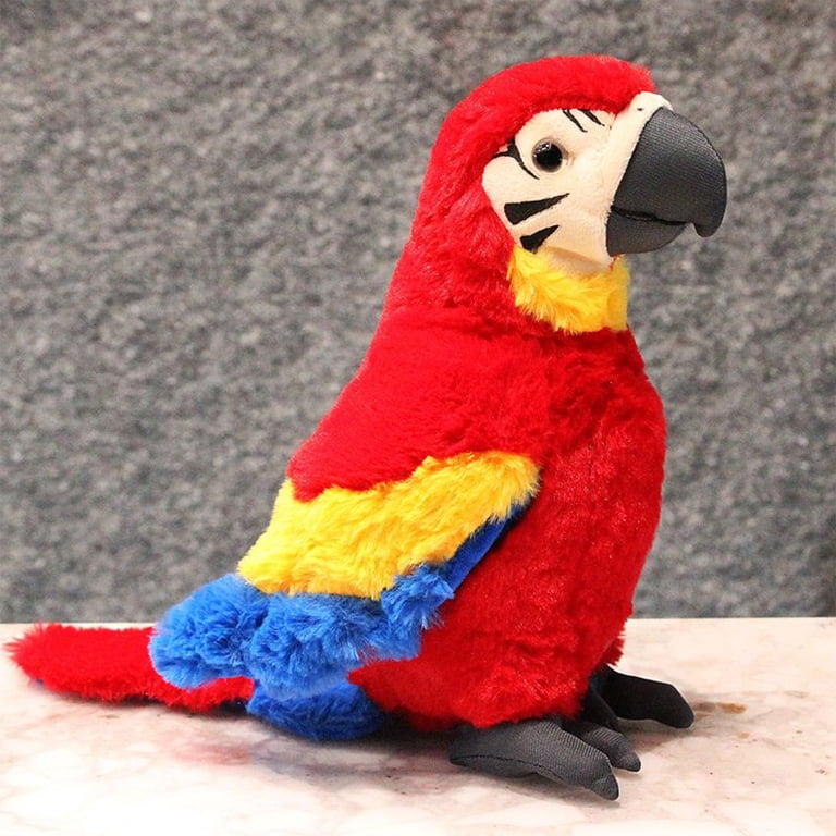 Colorful Plush Toy with Red and Yellow Accents 12CM Magnetic Simulation Parrot Plush Toy Stuffed Soft  main image 4
