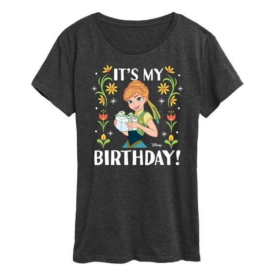 Disney Frozen - Anna It's My Birthday - Women's Short Sleeve Graphic T-Shirt