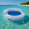 thumbnail image 3 of Big Joe Cabanapad Oversized Inflatable Pool Float, Dark Blue  White Stripe, Durable Olefin Fabric, 6 feet, 3 of 9