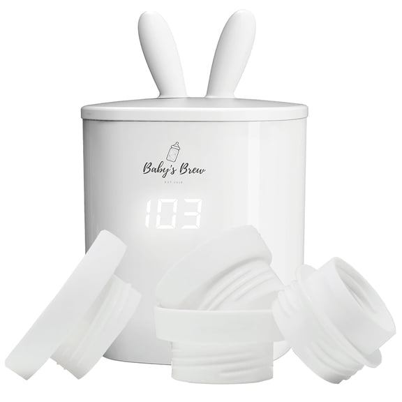 Portable Baby’s Brew Bottle Warmer   Adapters Set – USB-C Rechargeable, Cordless Feeding On-the-Go