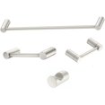 thumbnail image 1 of Contemporary Design 4-Piece Bathroom Hardware Accessory Set, Bathset 24 Inch Towel Bar, Hand Towel Bar, Toilet Paper Holder and Robe Hook, Rack Set Wall Mounted (Brushed Nickel, 4 Piece Set), 1 of 8