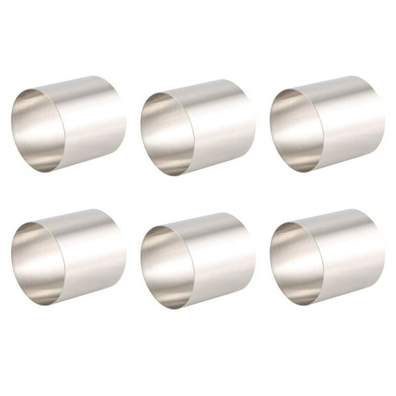 6 Pieces Round Biscuit Cutter Stainless Steel Mousse Ring Mini Circle Cookie Cutters Frying Egg Rings Baking Tool