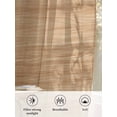thumbnail image 6 of Sheer Curtains 63 Inch Length, Brown Wood Grain Semi Sheer Curtains Light Filtering Window Treatment, Retro Western Farmhouse Wooden Board Privacy Voile Drapes for Living Room Bedroom 52x63 Inch, 6 of 7