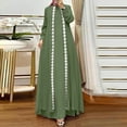 thumbnail image 2 of Elegant Women's Long Robe Solid Color Dress Fashionable Abaya Garment, 2 of 3