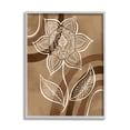 thumbnail image 4 of White Fractal Mandala Flower Blossom Brown Stripes Botanical & Floral Graphic Art Framed Art Print Wall Art, 4 of 5