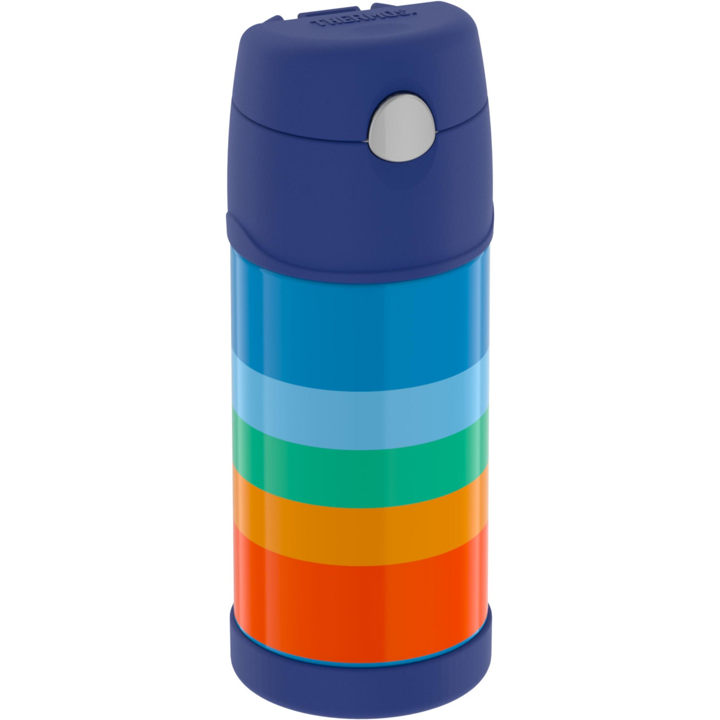 Thermos 12 oz Funtainer Vacuum Insulated Straw Bottle, Blue Camo