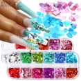 thumbnail image 2 of Nail Art Heart Glitter Colors Holographic Sparky Mixed Heart & Hollow Heart Shaped Nail Lentejuelas Varios tamaños para Acrílico Decoración de uñas Eye Face Body DIY Crafts kaili Sencillez, 2 of 5