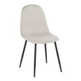 thumbnail image 2 of Silver Orchid  Stone Black Dining Chair - Set of 2 Beige Fabric Polyester, 2 of 7