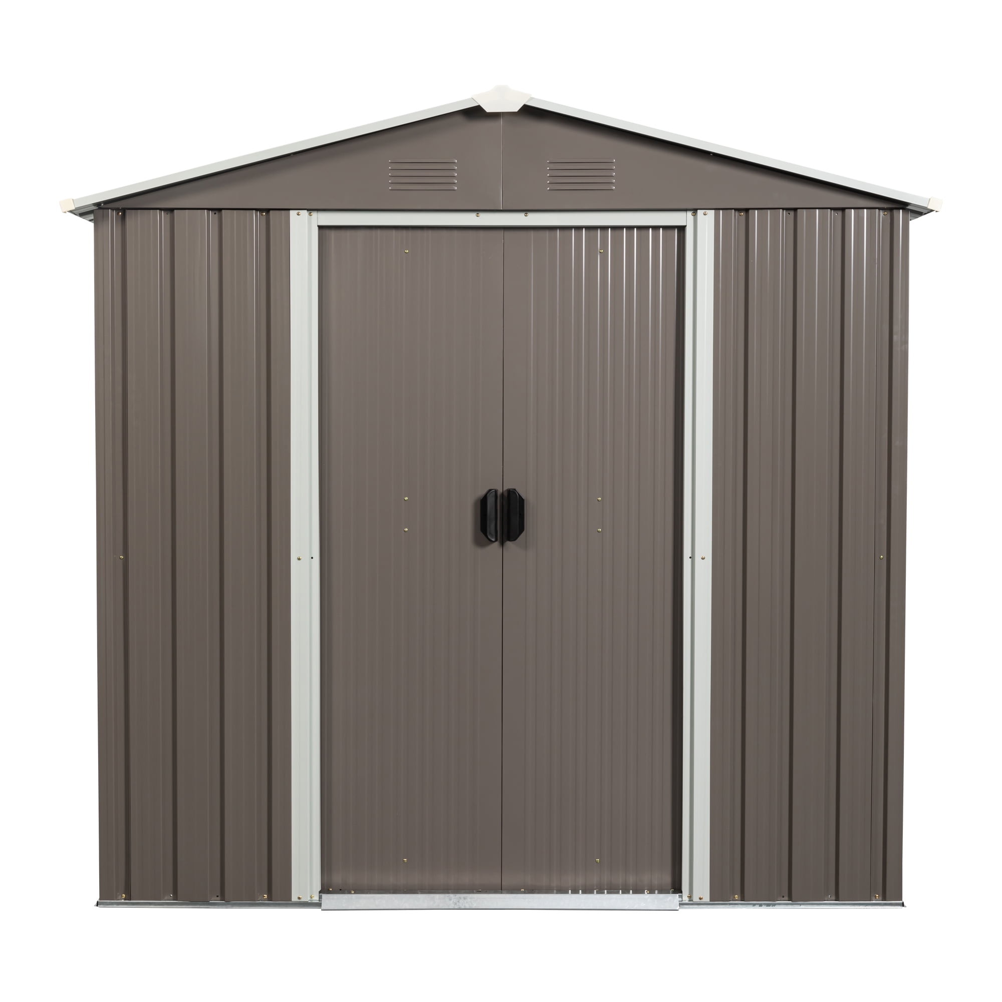Aimee Lii 72"x46" Metal Outdoor Storage Shed, Utility Tool Shed Storage House, Metal Sheds Outdoor Storage for Backyard Garden Patio Lawn, Gray Aimee Lii 72"x46" Metal Outdoor Storage Shed, Utility Tool Shed Storage House, Metal Sheds Outdoor Storage for Backyard Garden Patio Lawn, Gray