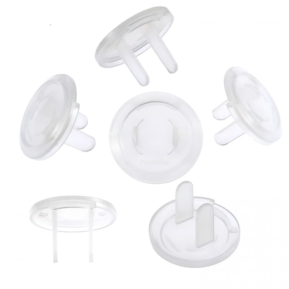 GJX Outlet Plug Covers(52 Pack) Clear Child Proof Electrical Protector Safety Caps with Adult Easy Release Concave Design