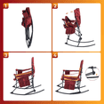 thumbnail image 6 of EVER ADVANCED Rocking Camping Chair, Portable Folding Rocker for Outdoor with Cup Holder Side Pocket and Carry Bag, Supports 300LBS, Red&Orange, 6 of 8
