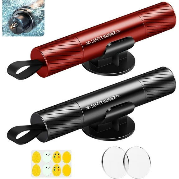 Safehammer - 2025 Upgraded Safe Hammer Glass Breaker Under Water, Car Hammer Seatbelt Cutter Window Breaker Emergency Escape Tool, Safehammer Glass Breaker for New Cars (3PCS)