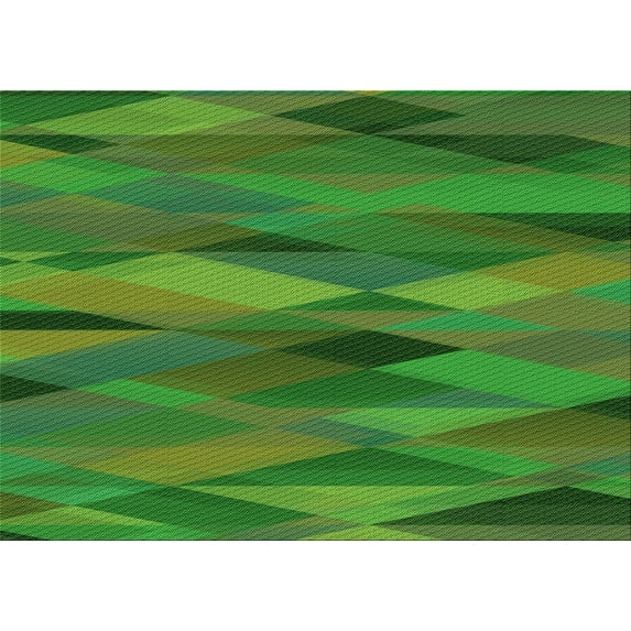 Ahgly Company Machine Washable Indoor Rectangle Transitional Green Apple Green Area Rugs, 2' x 4'