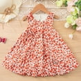 thumbnail image 4 of Avrntaa Toddler Girls Sleeveless A Line Dress Cotton Floral Print Casual Sundress for Summer Play 1-5Y, 4 of 8