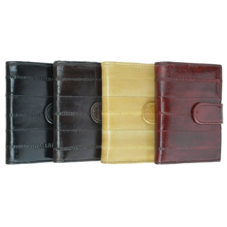- Genuine Eel Skin Credit Card Case with Snap Closure E 570