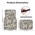 thumbnail image 2 of Crystal Fleece Car Floor Mats Set Of Four - Bottom Injection Molded For Easy Installation To Prevent Interior Contamination Suitable For Most Cars Zebra Skin Print Style Saddlebrown_1, 2 of 7