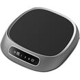 thumbnail image 1 of 1-pack, wireless coffee cup warmer with adjustable temperature settings, rechargeable portable beverage heating pad, suitable for home and office, can heat milk and tea.,Dark Grey, 1 of 5