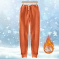 thumbnail image 2 of Tiqkatyck Sweatpants Women, Women's Warm Lined Athletic Sweatpants High Waisted Jogger Pants Fleece Lined Winter Thicken Outdoor Long Pants Gym Leggings for Women, Trousers Pants for Women Orange L, 2 of 4