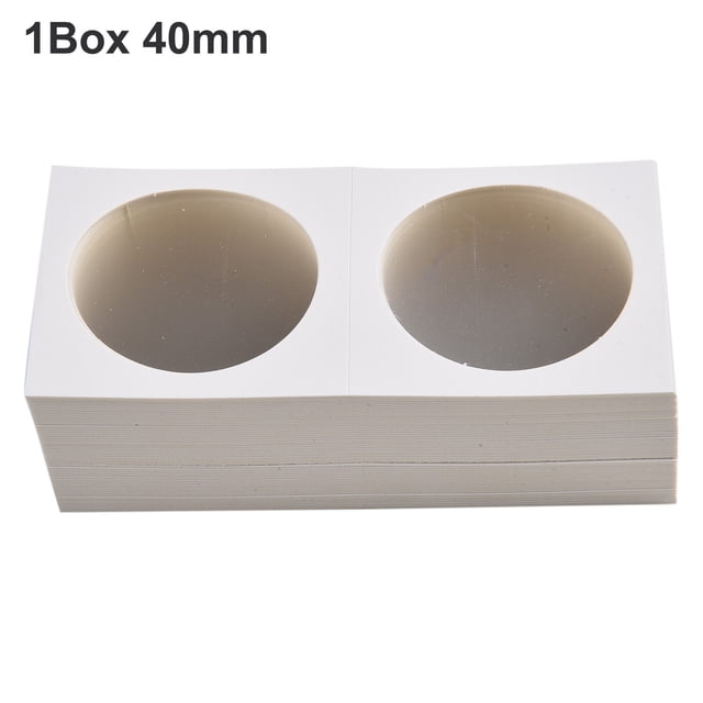 Nouveau Porte-Pièces en Carton 17,5-40mm Collection de Pièces en Carton Nouvelle Boîte de Rangement Pliable Carrée pour Capsules de Pièces 40mm