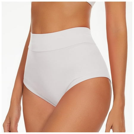 KONDYS Women High Waist Yoga Booty Shorts V Back Bikini Bottoms Swim Briefs Beach Shorts Ruched Bottom High Cut Swim Bottom Full Coverage Sports Yoga Shorts Swimbottom Beachwear Swimwear Trendy