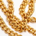 thumbnail image 4 of Collar Cubana Oro Cruze Hipoalergénico Resistente Al Agua CRUZE Cadena Cubana Oro, 4 of 6