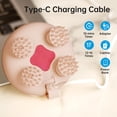 thumbnail image 4 of Comfier Cordless Scalp Massager with 3 Kneading Modes - Waterproof,Head & Pet Scratcher (Gold)., 4 of 9