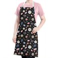 thumbnail image 5 of Pioneer Flower Floral Print Pattern Apron for Women and Men, Cotton Linen Waterproof with Pockets, Adjustable, 33x27 Inch for Kitchen, Gardening, BBQ, Salon, 5 of 6
