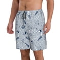 thumbnail image 2 of Fuzoiu Shells And Sand Print Men's Beach Shorts,Men's Swim Trunks,Quick Dry Board Shorts with Pockets,Men's Bathing Suits for Surfing, Running, and Casual Wear-X-Large, 2 of 6