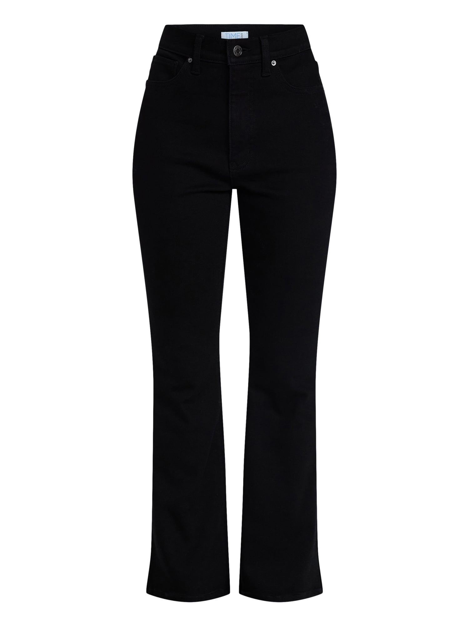 Time and Tru Women's and Women's Plus High Rise Flare Jeans, 31" Inseam Regular, Sizes 0-22