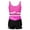 Hot Pink, variant on Fldy Kids Girls 2 Piece Ballet Yoga Workout Tracksuit Sleeveless Dance Crop Top with Shorts Set Pink 6