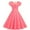 Pink, variant on Women 50s 60s Vintage Short Sleeve Polka Dot Cocktail Swing Dress 1950s Retro Rockabilly Audrey Hepburn Prom Party Dresses Orange XXL