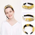 thumbnail image 3 of UBIUO 10 pcs Bow Knot Headband Floral Twist Turban Headband Cross Knot Wide Headbands Bandana Hair Accessories for Women10 Colors, 3 of 4