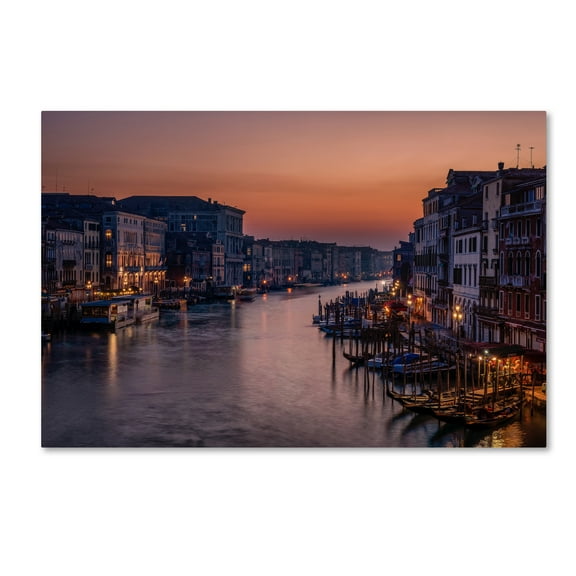 Trademark Fine Art 'Venice Grand Canal At Sunset' Canvas Art by Karen Deakin