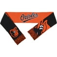 thumbnail image 2 of FOCO MLB Licensed Baltimore Orioles Reversible Stripe Logo Scarf, 2 of 2