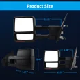 thumbnail image 5 of Ledkingdomus Pair of Tow Mirrors For 2004-2006 Ford F150 Power Heated Led Turn Signal Puddle, 5 of 6