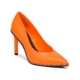 thumbnail image 1 of Bar III Womens Binsa P Faux Leather Pointed Toe Heels Orange 8 Medium (B,M), 1 of 3