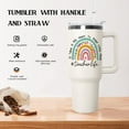 thumbnail image 2 of Teacher Tumbler with handle Lid and Straw, 40 oz Teacher Vacuum Insulated Travel Coffee Mug CupTumbler,teacher appreciation gifts for Women, 2 of 6