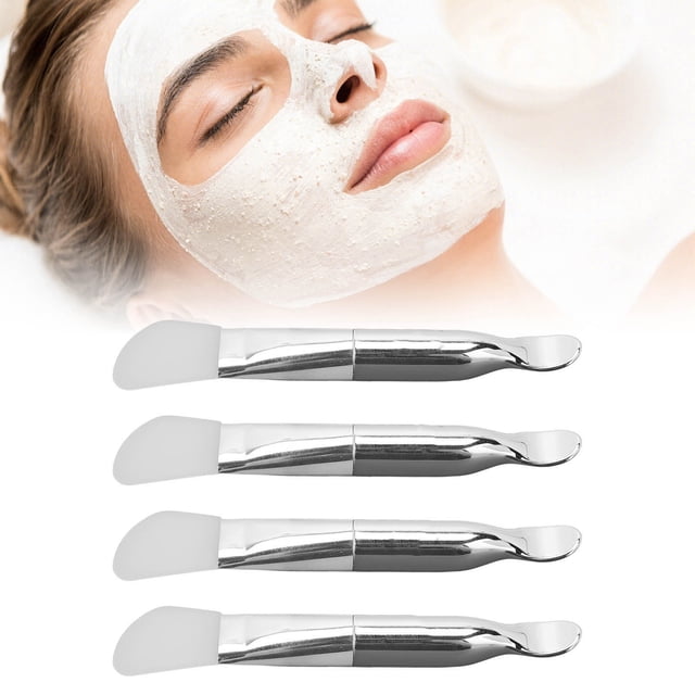 Facial Cepillo de Máscara, Scoop 4pcs Pepitas de Máscara de Silicona de Doble Extreme Ajustado para El Hogar