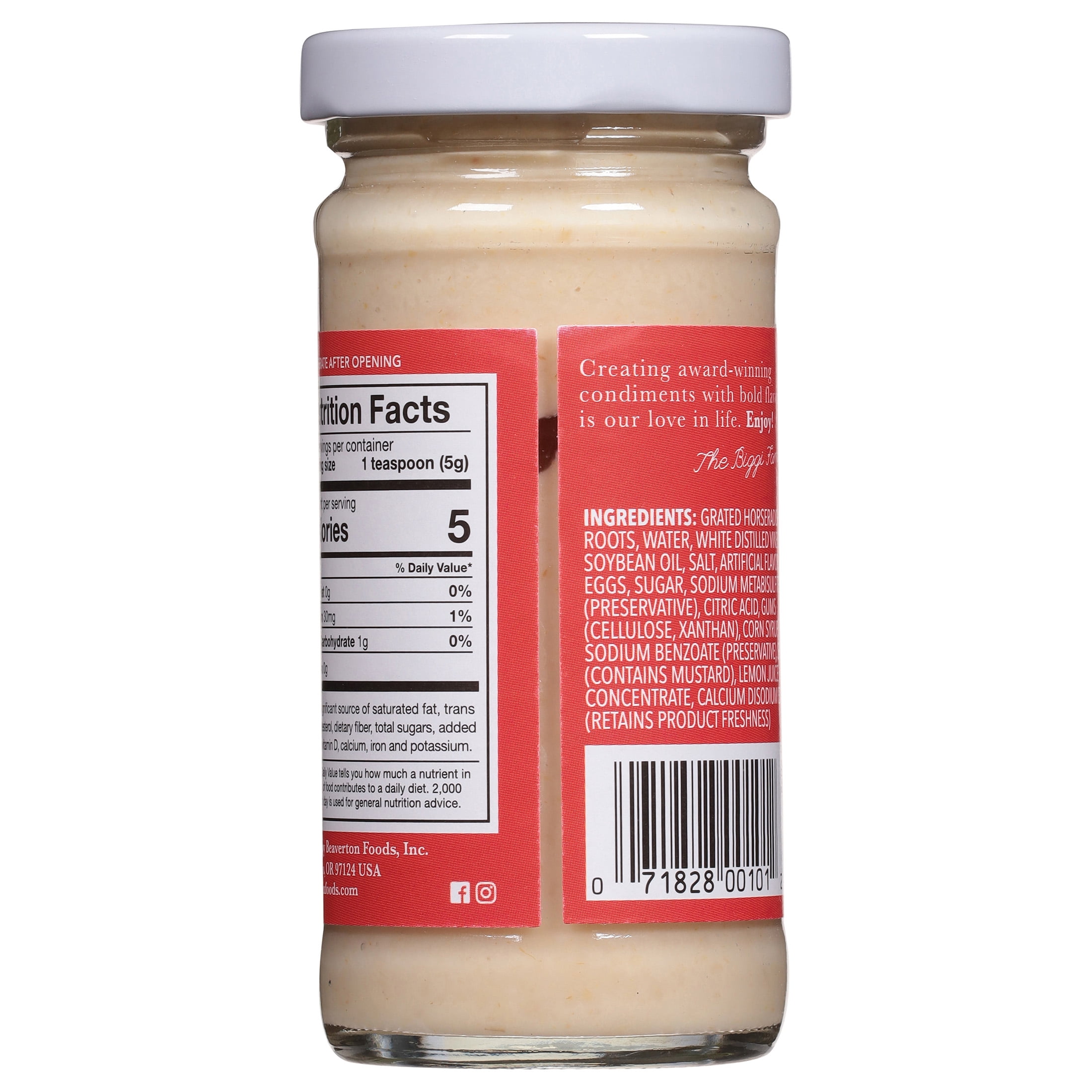 (6 pack) Beaver Extra Hot and Creamy Horseradish, 4 oz Jar