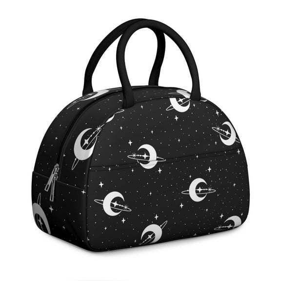 Gothic Galaxy Lunch Box for Women - Starry Night Theme Insulated Tote Bag, Gothic Aesthetic Meal Container