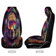 thumbnail image 2 of Colorful Bear with Headphones Car Seat Covers Front Seats Universal Fit for Cars SUV Truck Auto Interior Accessories, 2 of 3