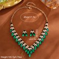 thumbnail image 2 of TAZAG luxury earrings necklace two-piece set full of diamonds fashion set chain bridal dress wedding banquet accessories, 2 of 5