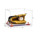 thumbnail image 2 of Deluxe Clear Acrylic Baseball Glove Display Case with Red Risers and White Base (A004-RR), 2 of 2
