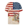 thumbnail image 5 of MEICHEN Lidies' Patriotic Tops Summer Printed Short Sleeve Blouses America 250th Anniversary Graphic Tees Casual V Neck T Shirt, 5 of 6