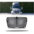 thumbnail image 2 of Chrome Front Grille w/Bug Screen Fits International LT 2020-2023 - Bumper Cover Grille Replaces 4039-860-C, Wabco 21335, Saginaw 4039860C93, 4039860C94,  S28079, 2 of 4