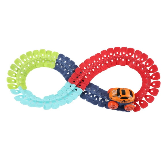 Car Track Set Race Toys, Flexible Changeable Kids Vehicle Track Toy with Small Truck, Movable Easy Assemble Bend Track Car Playset for Boys Girls